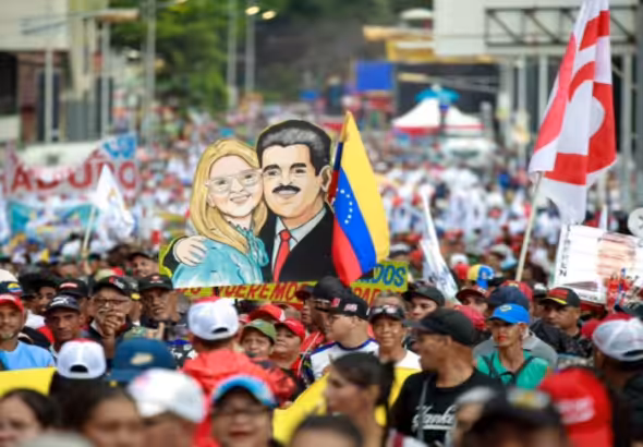 Venezuelan government supporters have taken to the streets to protest against the US attack and presidential kidnapping. Photo: Presidential Press.
