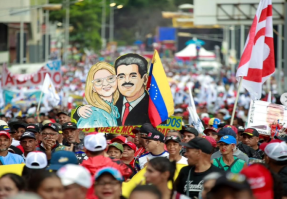 Venezuelan government supporters have taken to the streets to protest against the US attack and presidential kidnapping. Photo: Presidential Press.