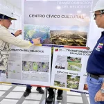 Personnel of the Ministry of Public Works discuss plans for redesign of El Helicoide. Photo: MPPOP.