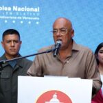 Venezuelan National Assembly President Jorge Rodríguez giving statements to the press, February 21, 2026. Photo: Wilmer Errades/Últimas Noticias.