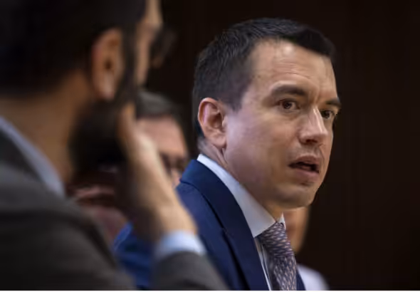 Ecuadorian President Daniel Noboa. Photo: EFE.