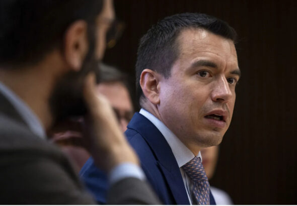 Ecuadorian President Daniel Noboa. Photo: EFE.