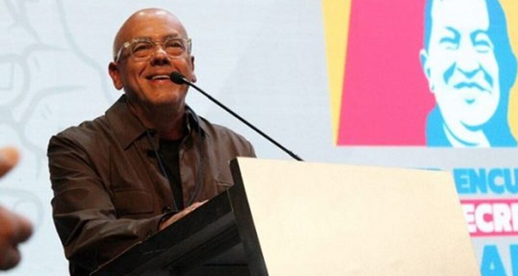 The President of Venezuela's National Assembly, Jorge Rodríguez, addressing those in attendance of a PSUV parliamentary meeting in Caracas on Friday, February 6, 2026. Photo: AVN.
