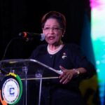 The prime minister of Trinidad and Tobago, Kamla Persad-Bissessar, during the opening ceremony of the 50th Meeting of Heads of State and Government of the Caribbean Community (CARICOM) in Basseterre, Saint Kitts and Nevis, on Tuesday, February 24, 2026. Photo: X/@PM_Kamla.