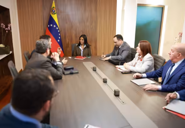 Venezuelan Acting President Delcy Rodríguez meets Repsol representatives, February 4, 2026. Photo: Presidential Press.