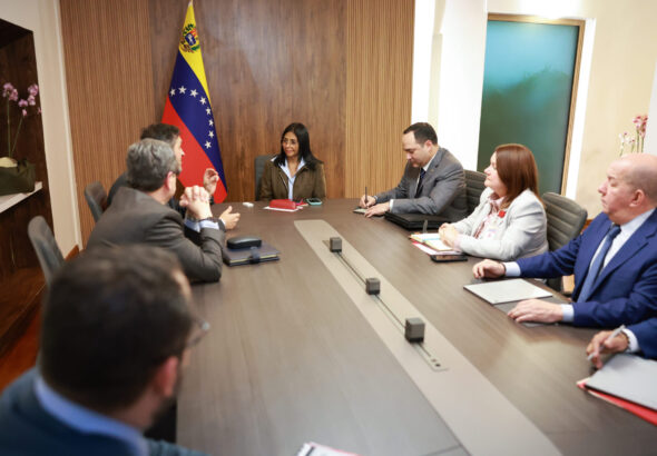 Venezuelan Acting President Delcy Rodríguez meets Repsol representatives, February 4, 2026. Photo: Presidential Press.