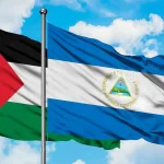 Flags of Palestine and Nicaragua. File photo.