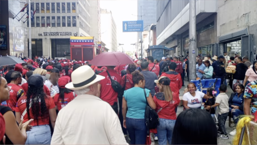 Pro-government Venezuelan demonstrators rally in Caracas. Photo: Craig Murray.