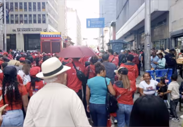 Pro-government Venezuelan demonstrators rally in Caracas. Photo: Craig Murray.