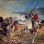 Painting of General José Antonio Páez and the llaneros at the Battle of the Queseras del Medio, by Arturo Michelena, 1890.