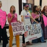 Activists of the US organization Code Pink in Venezuela to show solidarity. Photo: Ministry of the Communes.