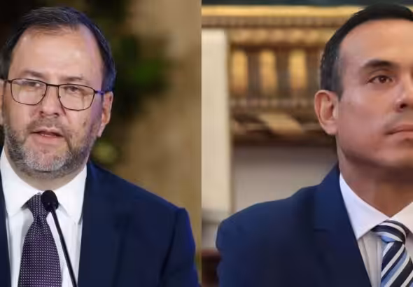 Venezuelan Foreign Minister Yván Gil (left) and Peruvian President José Jerí (right). Photo: Telesur/EFE.