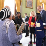 Acting President of Venezuela Delcy Rodríguez meets with victims of political violence at Miraflores Palace in the context of Amnesty Law approval. Photo: Prensa Presidencial.