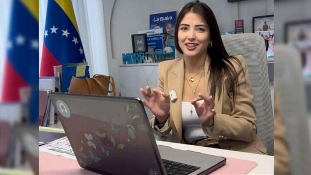 Daniella Cabello as leader of the Marca País Firm. File photo.