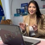 Daniella Cabello as leader of the Marca País Firm. File photo.