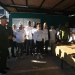 Cuban President Miguel Díaz-Canel receiving details about military structures and strategic objectives during his tour of defense-related institutions. Photo: Canal Caribe.