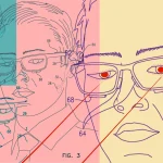 A stylized composite of patent illustrations and graphics related to Apple's acquisition of Q.ai, an Israeli "pre-speech" artificial intelligence startup. The transaction, valued at approximately $2 billion, is one of Apple's largest acquisitions to date. Photo: The Grayzone.