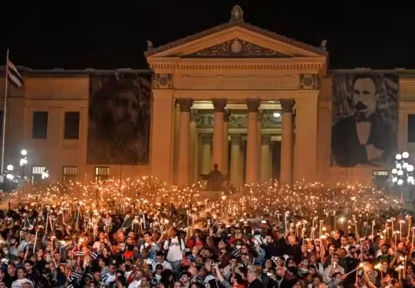 Thousands marched on January 26, 2026 in Havana, Cuba, to honor José Martí's legacy. Photo: Progressive International.
