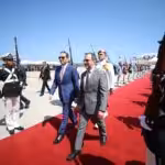 Venezuelan Foreign Minister Yván Gil meets with Qatar's Prime Minister Mohammed bin Abdulrahman Al Thani at the Simón Bolívar International Airport on Tuesday, February 17, 2026. Photo: Venezuelan Presidential Press.