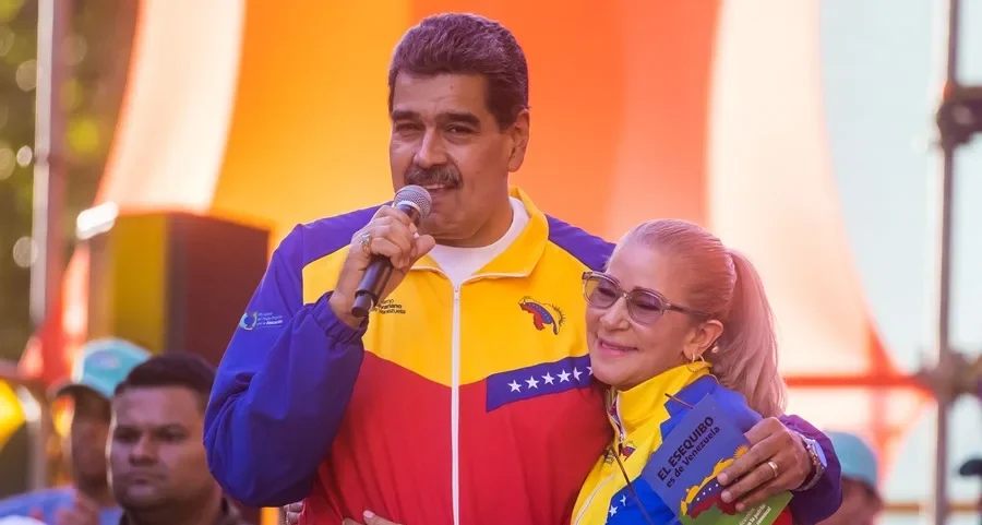 Venezuelan President Nicolás Maduro and his wife, National Assembly Deputy Cilia Flores, at a public event. Photo: EFE/file photo.