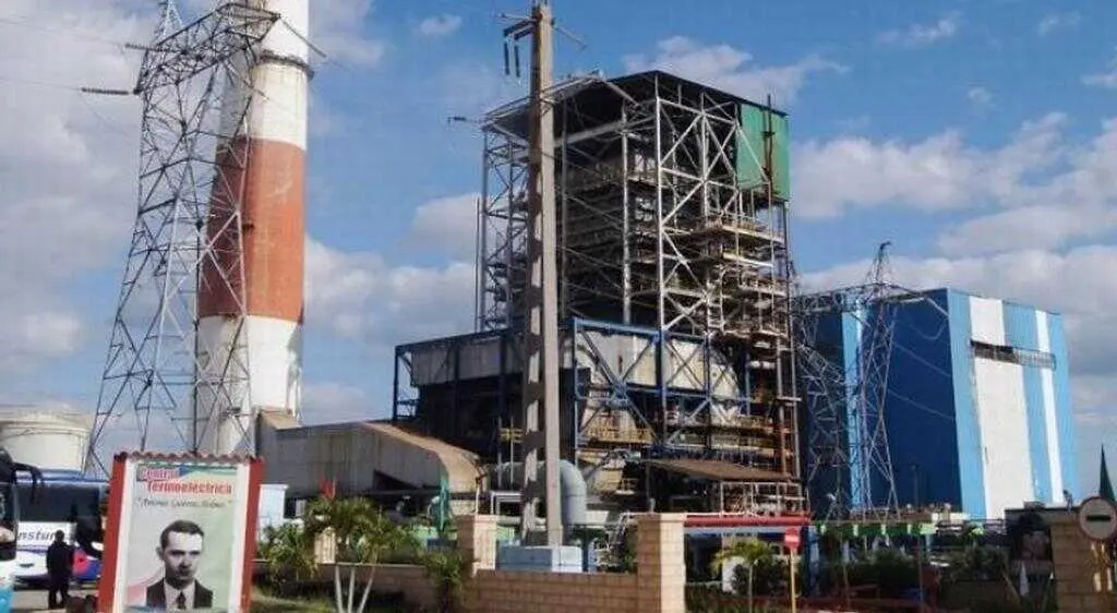 The Antonio Guiteras Thermoelectric Power Plant in the western province of Matanzas, synchronized with the National Electric Power System, according to the Cuban Electric Union. Photo: Prensa Latina.