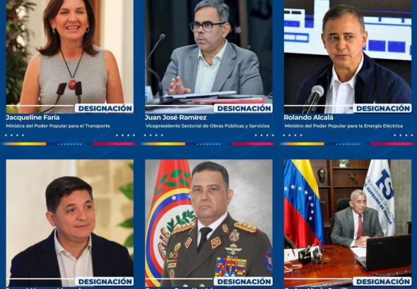 Photos of new ministers appointed by the acting president of Venezuela, Delcy Rodríguez, on March 18, 2026. Photo: Venezuelan Presidential Press.