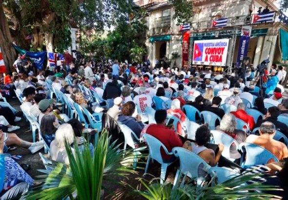 Opening event at ICAP. Photo: Struggle La Lucha.
