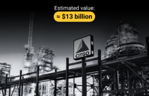 Image of a CITGO refinery showing the estimated value of the PDVSA subsidiary. Photo: Orinoco Tribune.