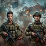 Depiction of how Ukraine, like "Israel" before it, has been transformed into an outpost of Western imperialism. Photo: Zeinab al-Hajj/Al Mayadeen English.