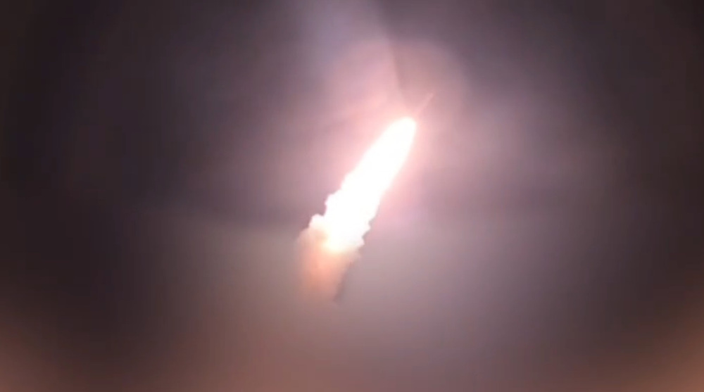 Frame grab from footage depicting implementation of the 70th wave of the Islamic Revolution Guards Corps (IRGC)'s ongoing retaliatory Operation True Promise 4 on March 21, 2026. Photo: PressTV.