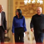Venezuelan Acting President Delcy Rodríguez, accompanied by National Assembly President Jorge Rodríguez and Interior Minister Diosdado Cabello. Photo: PSUV.