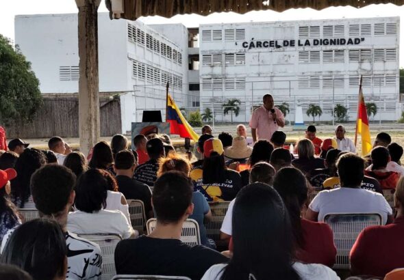Event held at the Prison of Dignity in Simón Bolívar municipality, Miranda state, commemorating 32 years of the liberation of Commander Hugo Chávez from the prison. Photo: Airamy Carreño Espejo.