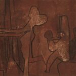 Cuba es la capital ("Cuba is the capital), soil and plaster on Masonite (mural) (1963), by Roberto Matta (Chile). Located at the entrance to Casa de las Américas, in Havana, Cuba.