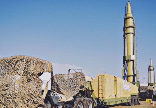 Ghadr ballistic missile of Iran. File photo.