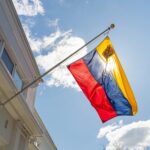The Venezuelan flag flies on the Venezuelan ambassador's resident in Washington DC, March 28, 2026. Photo: X/@OliverBlanco.