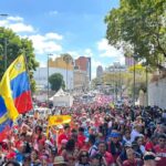 Venezuelans march in Caracas, commemorating the 13th anniversary of the passing of the leader of the Bolivarian Revolution, Hugo Chávez, March 5, 2026. Photo: PSUV.