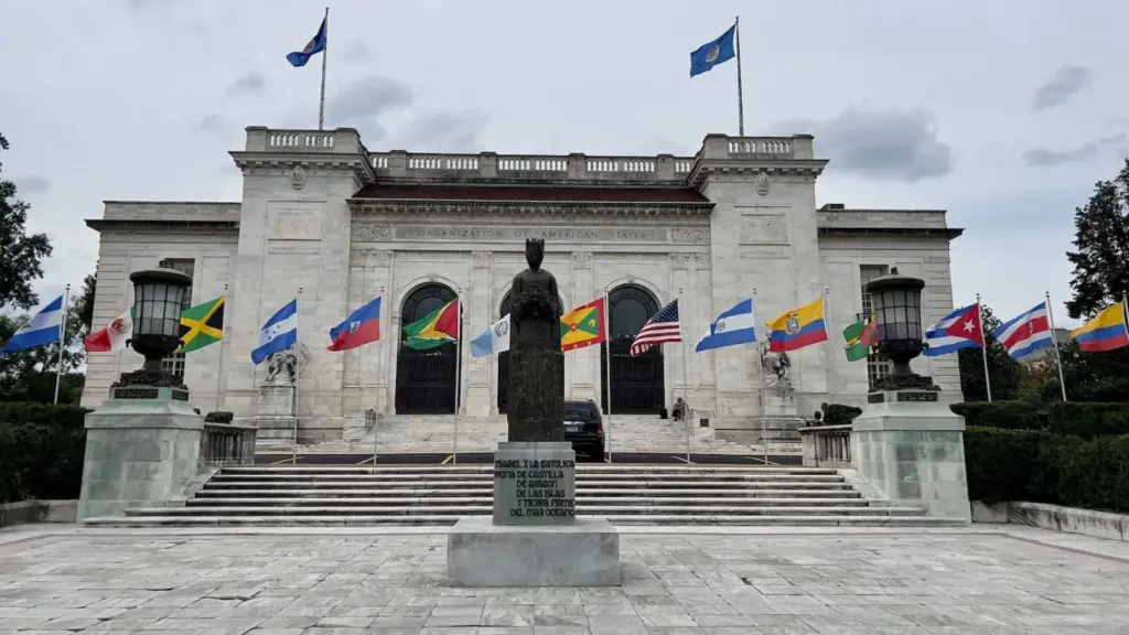 The Organization of American States headquarters in Washington DC, USA, on September 22, 2023. Photo: Daniel Slim/AFP/Getty Images.