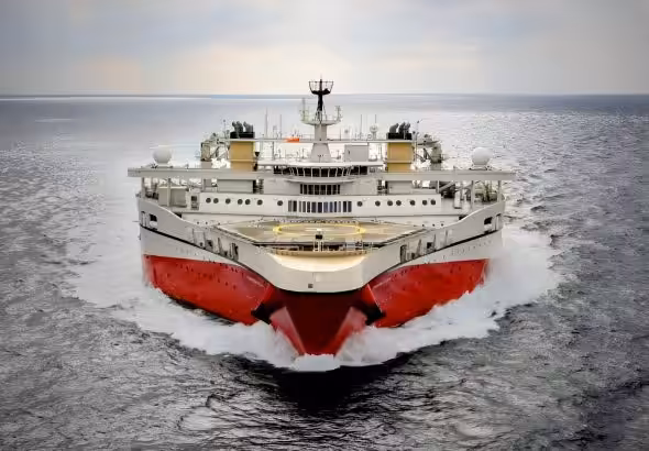 ExxonMobil research vessel Ramform Tethys. Photo: PGS/File photo.