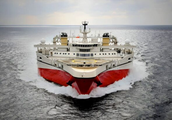 ExxonMobil research vessel Ramform Tethys. Photo: PGS/File photo.