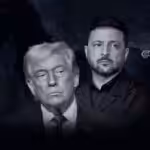 US President Donald Trump and Ukrainian President Volodymyr Zelensky. Illustration: Zeinab el-Hajj/Al-Mayadeen English.