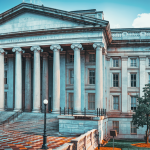 Headquarters of the US Treasury Department in Washington, DC. File photo.