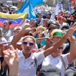 Venezuelans marching in Caracas, March 23, 2026. Photo: X/ @ElUniversal.