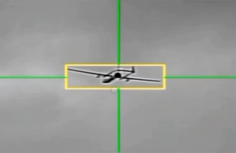 Iranian air defences track an Israeli IAI Eitan (Heron TP) Medium-altitude long-endurance drone in Iranian airspace, moments before downing it, on March 2, 2026. Photo: Social Media.