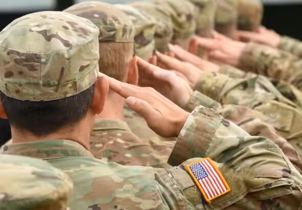 US soldiers giving salute. Photo: Shutterstock.