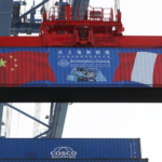 A container is lifted at Chancay Port in Peru, November 14, 2024. Photo: Xinhua.