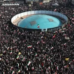 People gather in a rally to support Mojtaba Khamenei, the successor to his late father Ali Khamenei as supreme leader, in Tehran, Iran, Monday, March 9, 2026. Photo: AP.