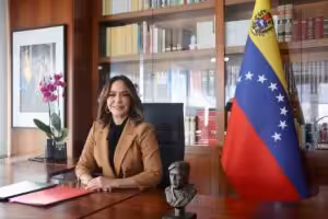 Coromoto Godoy in 2024, following her appointment as deputy foreign minister for Europe. Photo: Venezuelan Foreign Ministry/File photo.
