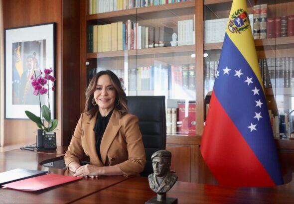 Coromoto Godoy in 2024, following her appointment as deputy foreign minister for Europe. Photo: Venezuelan Foreign Ministry/File photo.