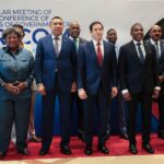 US Secretary of State Marco Rubio (center) poses for a group photo with government officials attending the Caribbean Community (CARICOM) meeting in Basseterre, Saint Kitts and Nevis, February 25, 2026. Photo: Jonathan Ernst/Reuters.