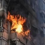 A residential area in the heart of Beirut, Lebanon, was hit by an Israeli airstrike on March 18, 2026. Photo: AP.